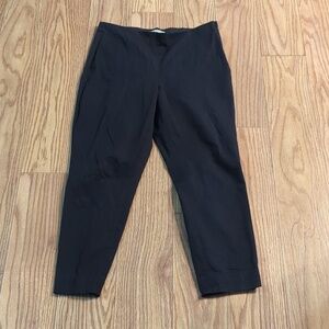 Everlane black dress pants with side zipper pull-on straight leg women's size 14